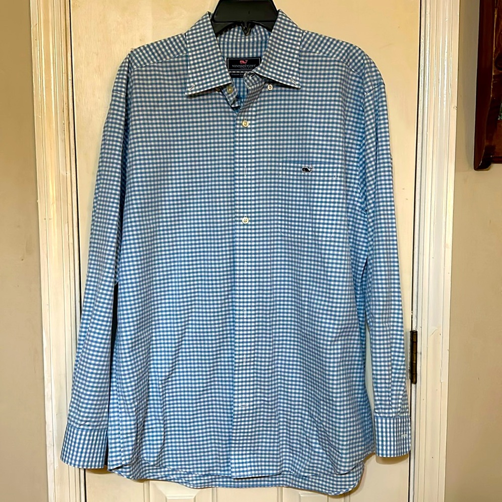 Vineyard vines long sleeve button up casual dress shirt men’s